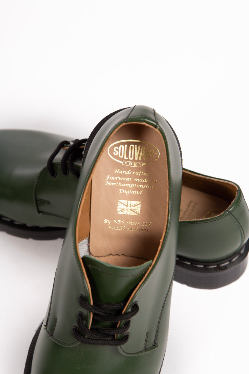 3 Eye Gibson Shoe - Green Hi-Shine