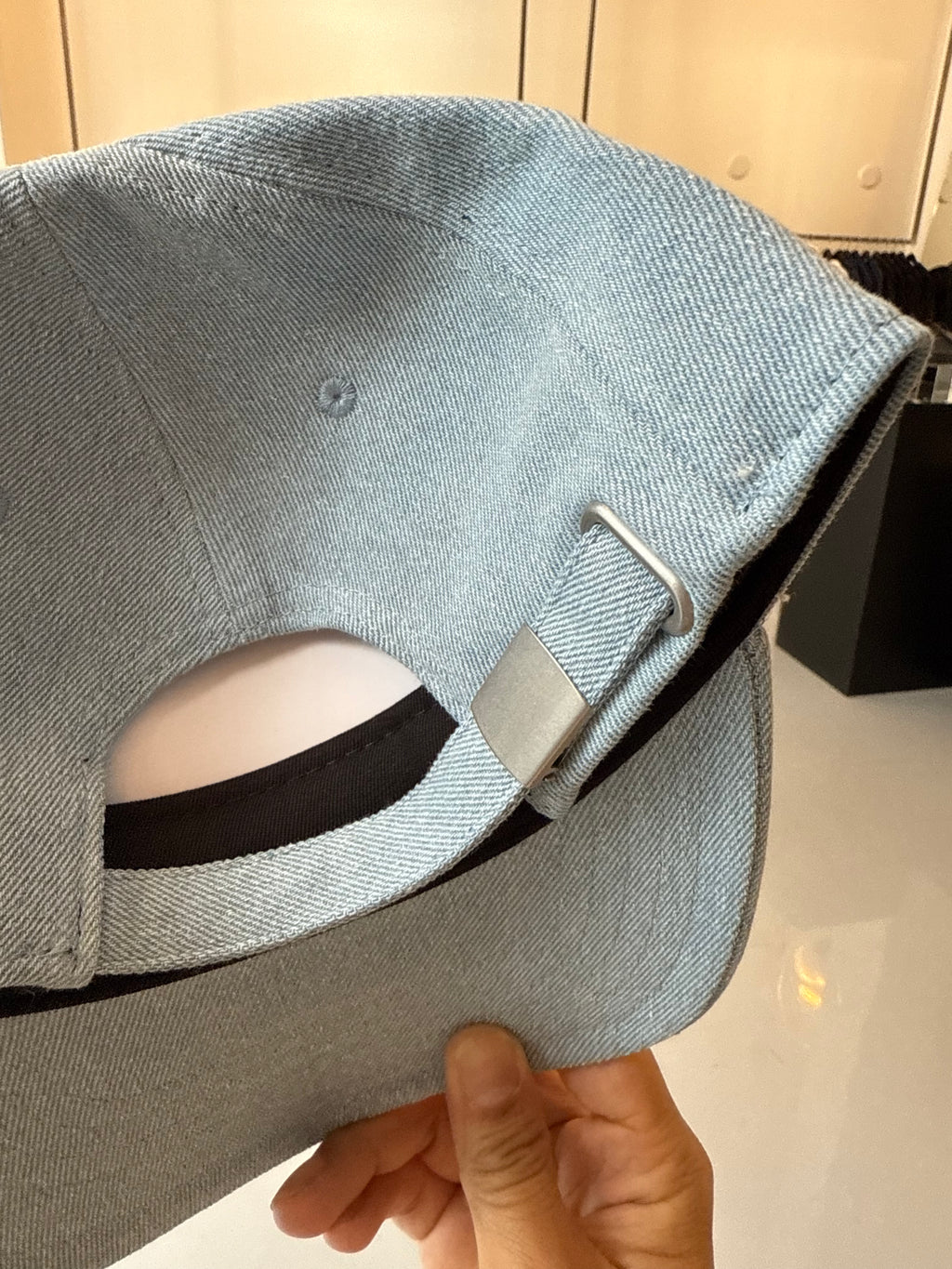 Downs 5 Panel Strapback Cap Light Denim – Four Horsemen Shop