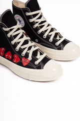 CDG X Converse Multi Red Heart High Black