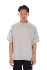 Short Sleeve Mock Neck Tee Grey