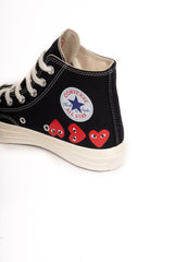 CDG X Converse Multi Red Heart High Black