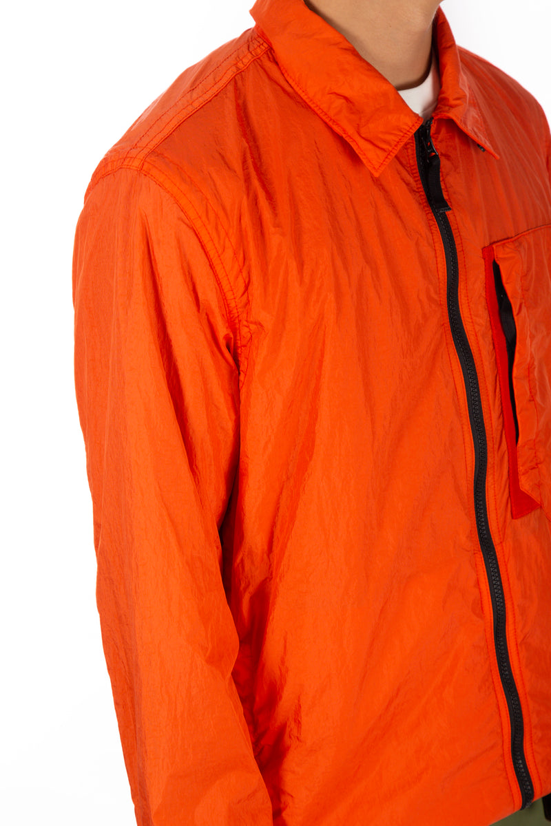 Crinkle Reps Recycled Nylon Overshirt Orange