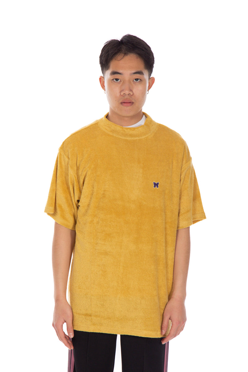 Short Sleeve Mock Neck Tee Yellow