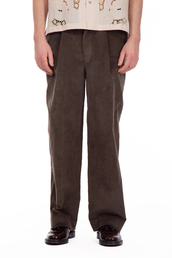 Wide Corduroy Trouser Olive