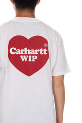 S/S Tee Double Heart White
