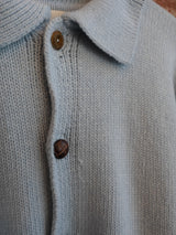 Mismatch Button Cardigan Light Blue
