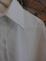 Button-Up Layered Shirt White