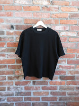 Cropped Waffle Tee Black