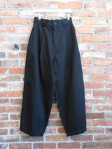 Herringbone Balloon Trousers Black