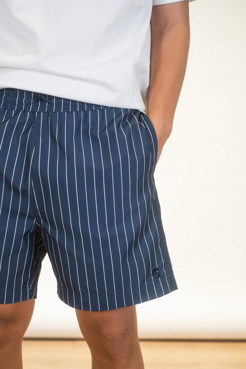 Slater Swim Trunks Blue Stripe Vertical