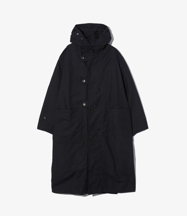 Duffel Coat Cotton Double Cloth Black