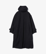 Duffel Coat Cotton Double Cloth Black