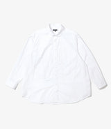 Flared Shirt White 100's 2Ply Broadcloth