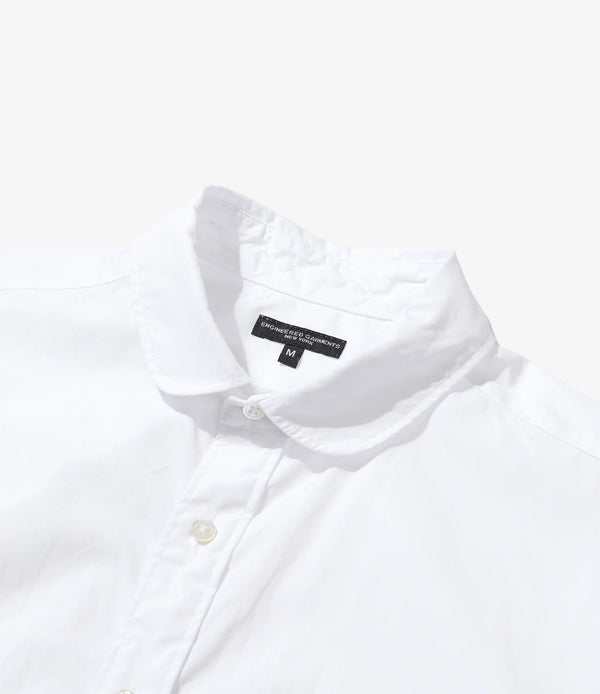 Flared Shirt White 100's 2Ply Broadcloth