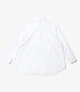 Flared Shirt White 100's 2Ply Broadcloth