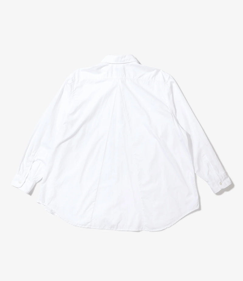 Flared Shirt White 100's 2Ply Broadcloth