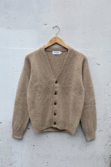 Shetland Wool Cardigan Sweater Cream