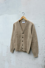 Shetland Wool Cardigan Sweater Cream