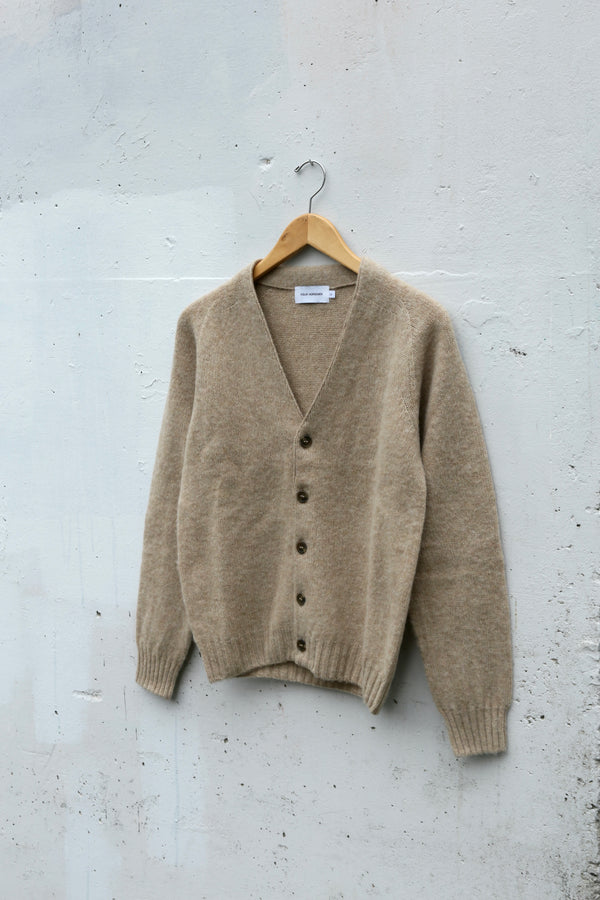 Shetland Wool Cardigan Sweater Cream