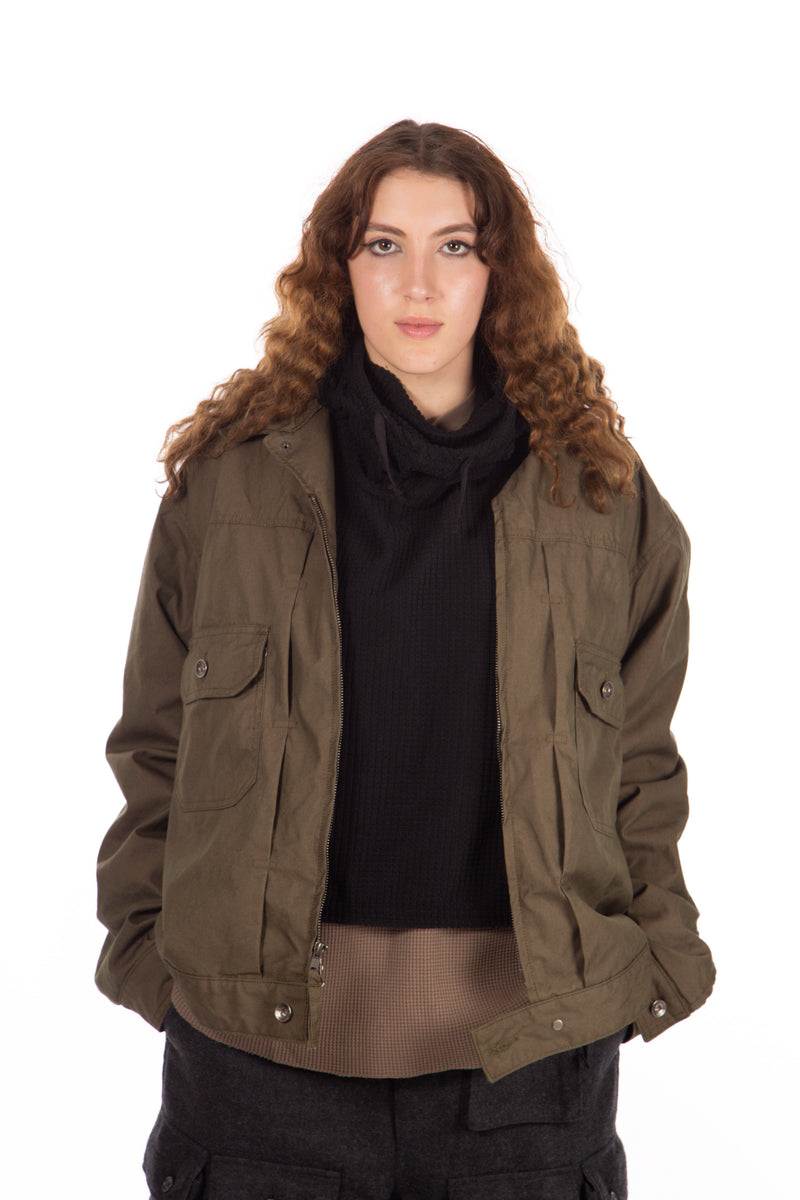Trucker Jacket Olive Poplin