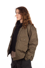 Trucker Jacket Olive Poplin