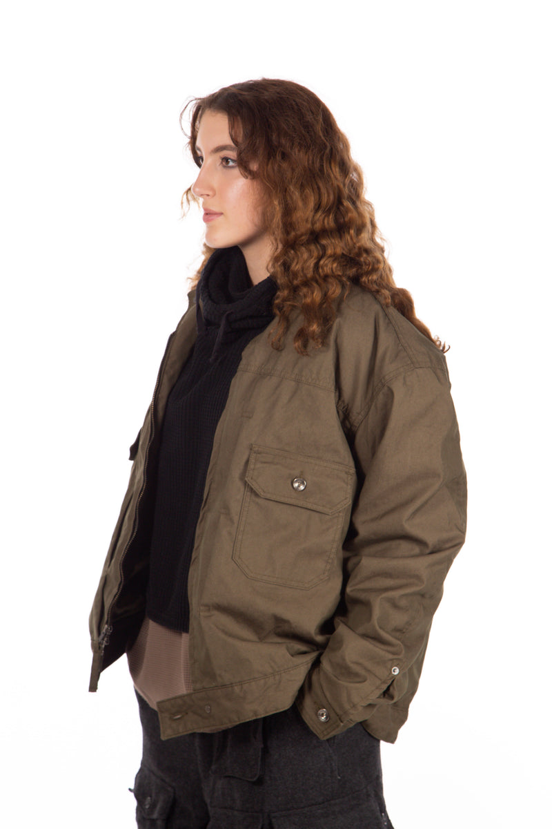 Trucker Jacket Olive Poplin