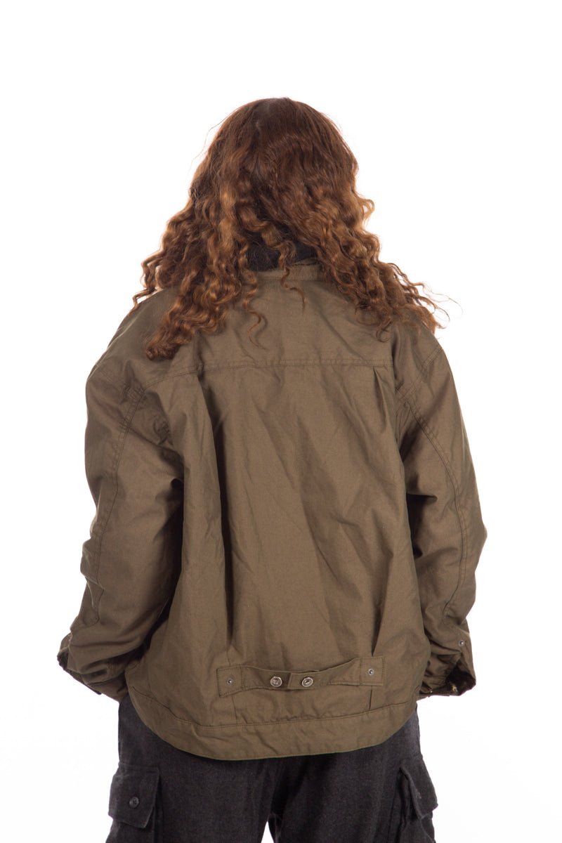Trucker Jacket Olive Poplin