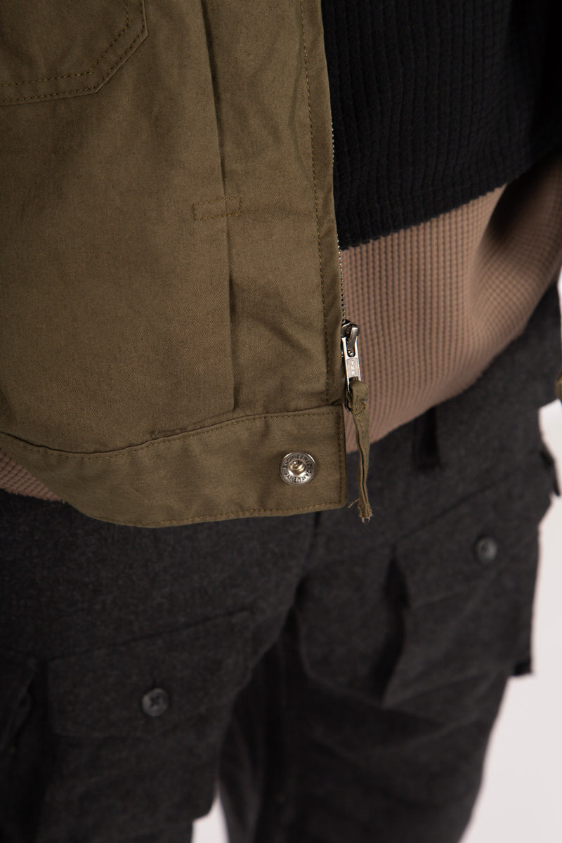 Trucker Jacket Olive Poplin