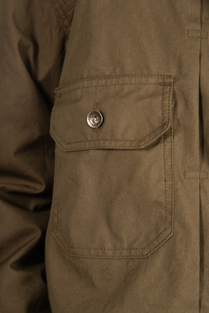 Trucker Jacket Olive Poplin