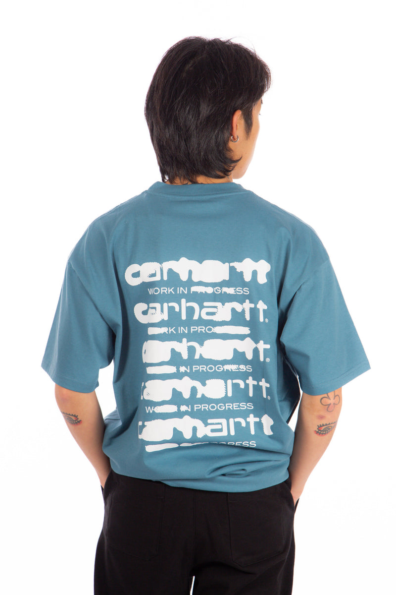 Ink Bleed T shirt Vancouver Blue