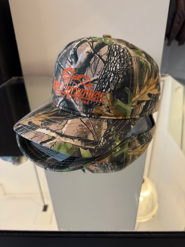Downs 5 Panel Strapback Cap Leaf Camo/Texas Orange