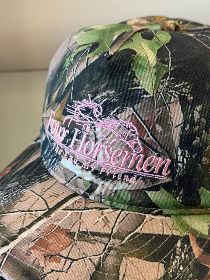 Downs 5 Panel Strapback Cap Leaf Camo/Pink