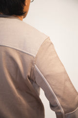 Light Crewneck Panel Sweatshirt Dove Grey