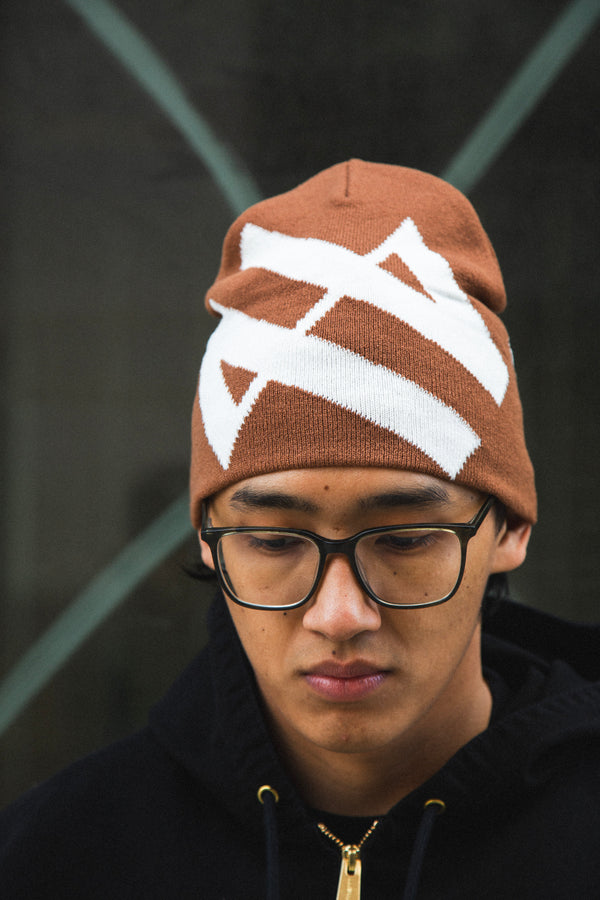 Palindrome Beanie Brown/Cream