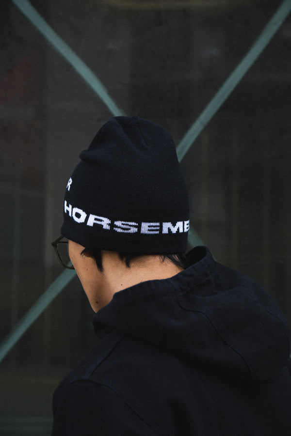Wordmark Beanie Black/White