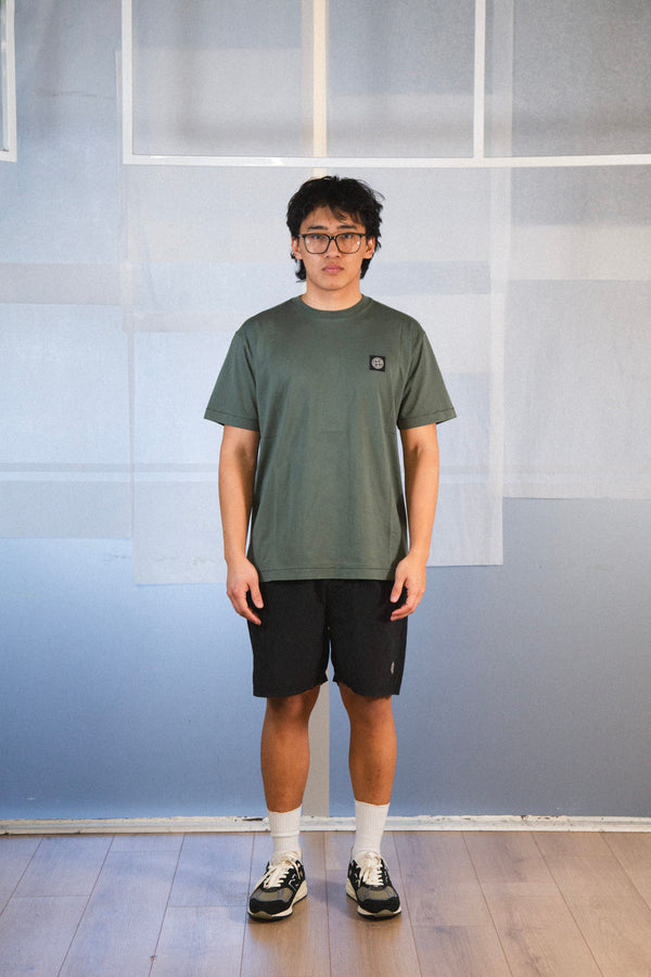 Cotton Slim Short Sleeve T-Shirt Musk Green