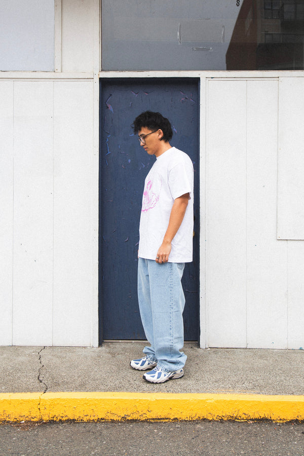 S/S Buddy T-Shirt White/Pink