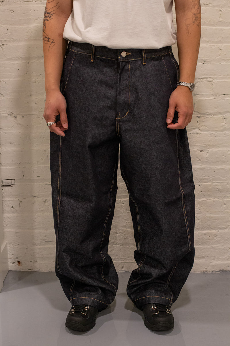 Balloon Jeans Navy Raw Denim