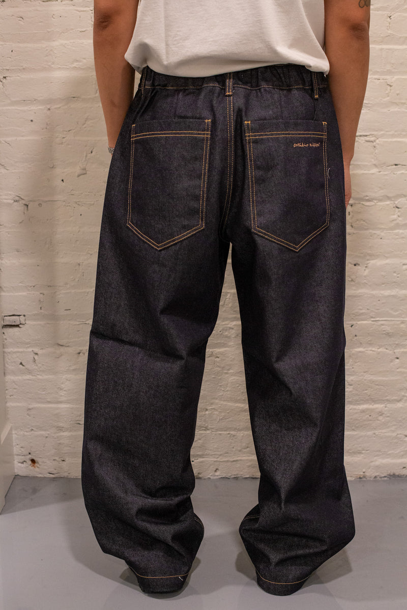 Balloon Jeans Navy Raw Denim