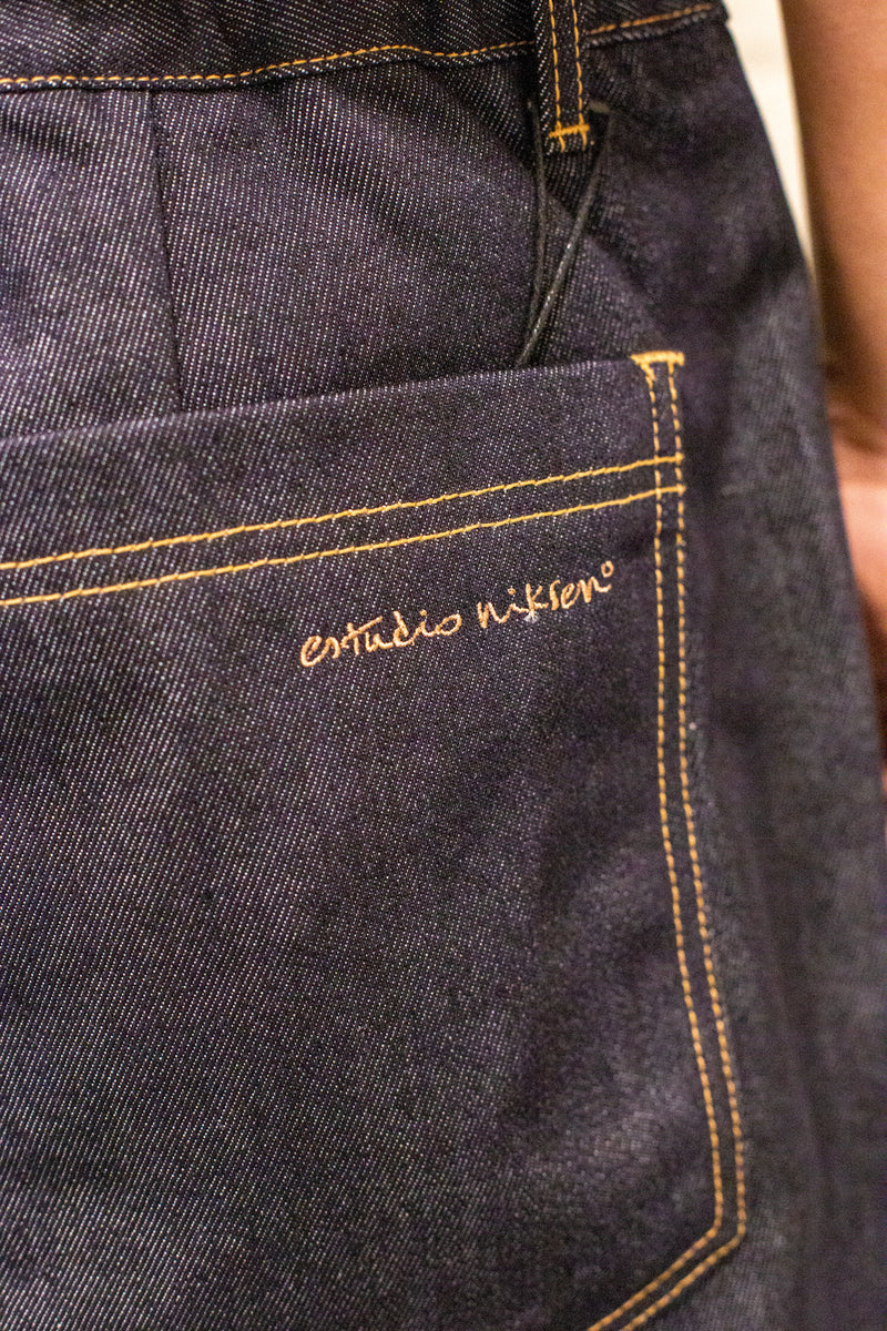 Balloon Jeans Navy Raw Denim