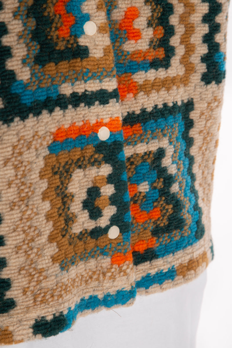 High Mock Knit Vest Multi Color