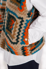 High Mock Knit Vest Multi Color