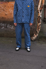 Canvas Chef Pant Blue Checker