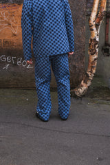 Canvas Chef Pant Blue Checker