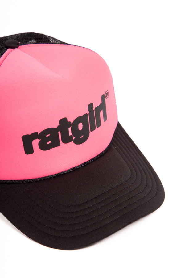 Ratgirl Logo Trucker Cap Pink