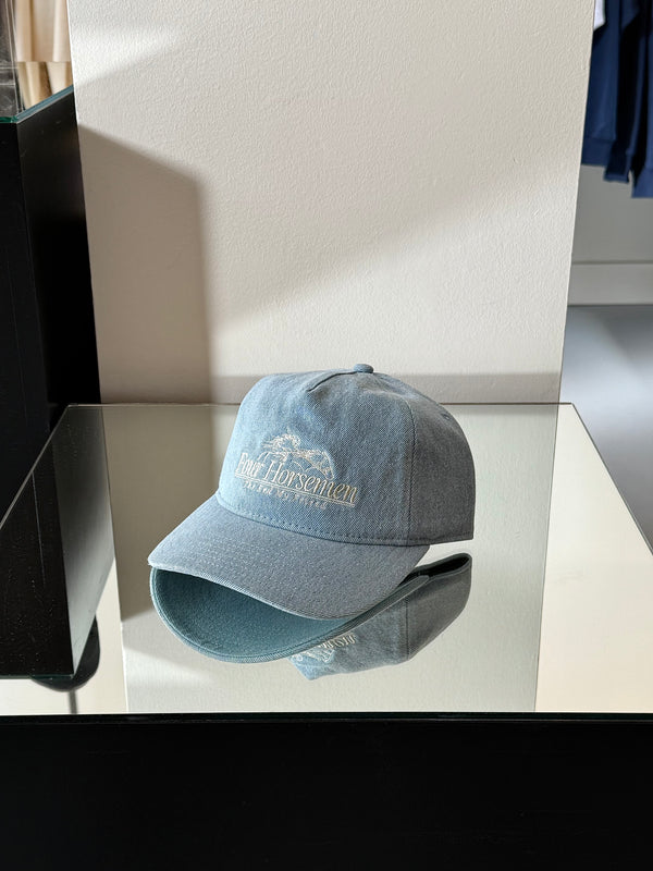 Downs 5 Panel Strapback Cap Light Denim