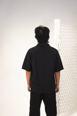 Comfort Fit Short Sleeve Overshirt Black