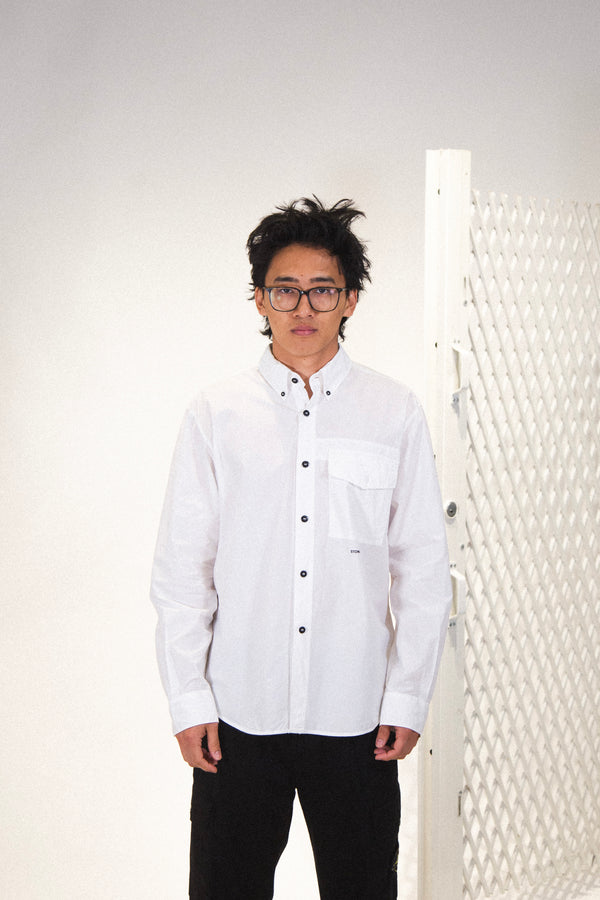 Comfort Fit Long Sleeve Shirt White