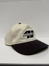 Horse Racing Strapback Cap Cream/Navy