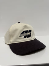 Horse Racing Strapback Cap Cream/Navy
